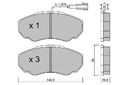 Комплект тормозных колодок AISIN BPFI-1010